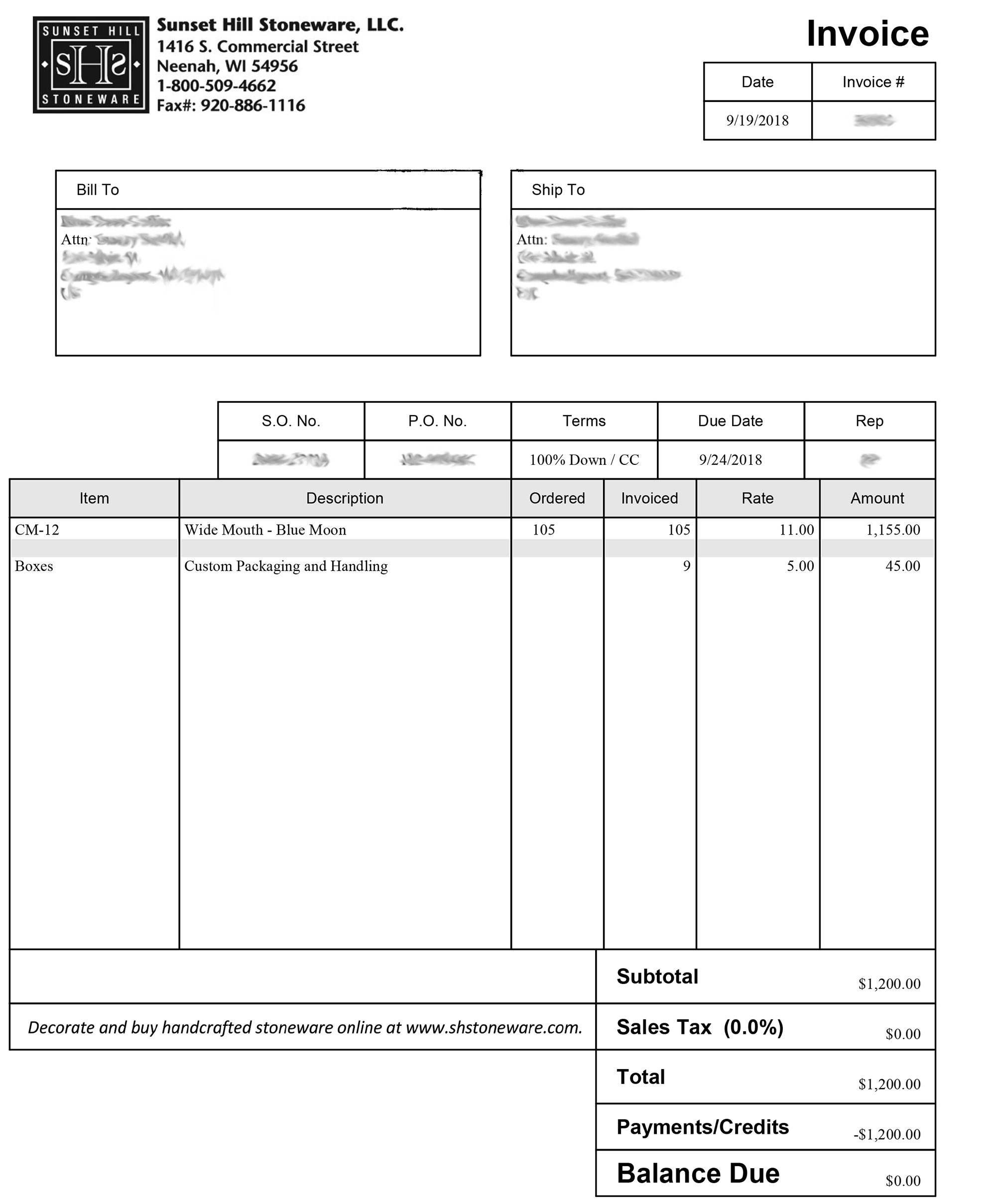What is on my invoice?